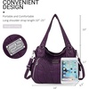 image:imagePurses and Handbags Women Fashion Tote Bag Shoulder Bags Top Handle Satchel Purses Washed Synthetic Leather Handbag1dpurple