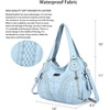 image:imagePurses and Handbags Women Fashion Tote Bag Shoulder Bags Top Handle Satchel Purses Washed Synthetic Leather Handbag1lblue