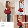 image:imagePurses and Handbags Women Fashion Tote Bag Shoulder Bags Top Handle Satchel Purses Washed Synthetic Leather Handbag1red