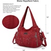 image:imagePurses and Handbags Women Fashion Tote Bag Shoulder Bags Top Handle Satchel Purses Washed Synthetic Leather Handbag1red