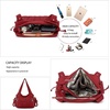 image:imagePurses and Handbags Women Fashion Tote Bag Shoulder Bags Top Handle Satchel Purses Washed Synthetic Leather Handbag1red