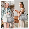 image:imagePurses and Handbags Women Fashion Tote Bag Shoulder Bags Top Handle Satchel Purses Washed Synthetic Leather Handbag1silver Grey