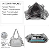 image:imagePurses and Handbags Women Fashion Tote Bag Shoulder Bags Top Handle Satchel Purses Washed Synthetic Leather Handbag1silver Grey