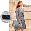 image:imagePurses and Handbags Women Fashion Tote Bag Shoulder Bags Top Handle Satchel Purses Washed Synthetic Leather Handbag1silver Grey