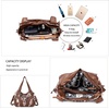 image:imagePurses and Handbags Women Fashion Tote Bag Shoulder Bags Top Handle Satchel Purses Washed Synthetic Leather Handbag3brownBrown
