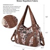 image:imagePurses and Handbags Women Fashion Tote Bag Shoulder Bags Top Handle Satchel Purses Washed Synthetic Leather Handbag3brownBrown