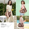 image:imagePurses and Handbags Women Fashion Tote Bag Shoulder Bags Top Handle Satchel Purses Washed Synthetic Leather Handbag3brownBrown
