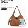 image:imagePurses and Handbags Women Fashion Tote Bag Shoulder Bags Top Handle Satchel Purses Washed Synthetic Leather Handbag452caramel