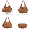 image:imagePurses and Handbags Women Fashion Tote Bag Shoulder Bags Top Handle Satchel Purses Washed Synthetic Leather Handbag452caramel