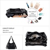 image:imagePurses and Handbags Women Fashion Tote Bag Shoulder Bags Top Handle Satchel Purses Washed Synthetic Leather HandbagNylonblack