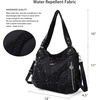 image:imagePurses and Handbags Women Fashion Tote Bag Shoulder Bags Top Handle Satchel Purses Washed Synthetic Leather HandbagNylonblack
