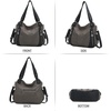 image:imagePurses and Handbags Women Fashion Tote Bag Shoulder Bags Top Handle Satchel Purses Washed Synthetic Leather HandbagNylondgray
