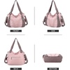 image:imagePurses and Handbags Women Fashion Tote Bag Shoulder Bags Top Handle Satchel Purses Washed Synthetic Leather HandbagNylonpink