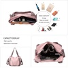 image:imagePurses and Handbags Women Fashion Tote Bag Shoulder Bags Top Handle Satchel Purses Washed Synthetic Leather HandbagNylonpink
