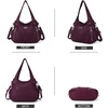 image:imagePurses and Handbags Women Fashion Tote Bag Shoulder Bags Top Handle Satchel Purses Washed Synthetic Leather HandbagPred