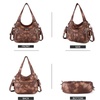 image:imagePurses and Handbags Women Fashion Tote Bag Shoulder Bags Top Handle Satchel Purses Washed Synthetic Leather HandbagRetro Brown