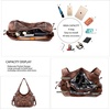 image:imagePurses and Handbags Women Fashion Tote Bag Shoulder Bags Top Handle Satchel Purses Washed Synthetic Leather HandbagRetro Brown