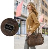 image:imagePurses and Handbags Women Fashion Tote Bag Shoulder Bags Top Handle Satchel Purses Washed Synthetic Leather HandbagRetro Brown1