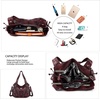 image:imagePurses and Handbags Women Fashion Tote Bag Shoulder Bags Top Handle Satchel Purses Washed Synthetic Leather HandbagRetro Dpink
