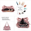 image:imagePurses and Handbags Women Fashion Tote Bag Shoulder Bags Top Handle Satchel Purses Washed Synthetic Leather HandbagRetro Pink