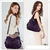 image:imagePurses and Handbags Women Fashion Tote Bag Shoulder Bags Top Handle Satchel Purses Washed Synthetic Leather HandbagRetro Purple