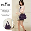 image:imagePurses and Handbags Women Fashion Tote Bag Shoulder Bags Top Handle Satchel Purses Washed Synthetic Leather HandbagRetro Purple