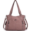 image:imageAngel Kiss Handbags for Womens TopHandle Hobo Purse Roomy Casual Shoulder Bags PU Tote Satchel Purse for Women6802pink
