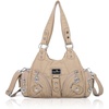 image:imageAngel Kiss Purses for Women Small Hobo Shoulder Bags Vagen Leather MultiPocket Tote Bag with ZipperApricot