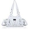 image:imageAngel Kiss Purses for Women Small Hobo Shoulder Bags Vagen Leather MultiPocket Tote Bag with ZipperWhite
