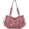 image:imageAngel Kiss Shoulder Bag For Women Multi Pocket Retro Hobo Handbags Satchel Tote BagPink