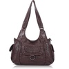 image:imageAngel Kiss Womens Shoulder Bag Vegan Leather Hobo Purses and Handbags Satchel Tote Bags for Women with Adjustable StrapWine