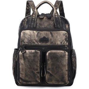 image:imageAngel Kiss Backpack Purse for Women Soft Washed Leather Multi Pocket Casual Travel Backpacks145bronze