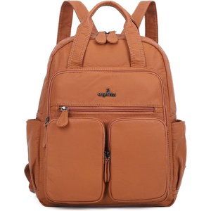 image:imageAngel Kiss Backpack Purse for Women Soft Washed Leather Multi Pocket Casual Travel Backpacks173brown