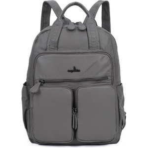 image:imageAngel Kiss Backpack Purse for Women Soft Washed Leather Multi Pocket Casual Travel BackpacksGrey