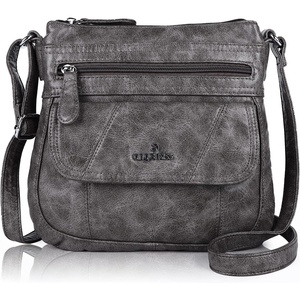 image:imageAngel Kiss Crossbody Bags for Women PU Leather Shoulder Handbag Ladies Purses and Handbag with adjustable Strap26grey