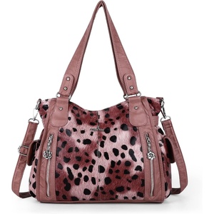 image:imageAngel Kiss Handbags for Womens TopHandle Hobo Purse Roomy Casual Shoulder Bags PU Tote Satchel Purse for Women14leopard Pink