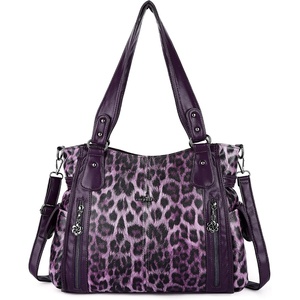 image:imageAngel Kiss Handbags for Womens TopHandle Hobo Purse Roomy Casual Shoulder Bags PU Tote Satchel Purse for Women1purplepurple