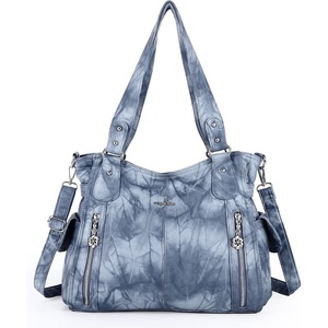 image:imageAngel Kiss Handbags for Womens TopHandle Hobo Purse Roomy Casual Shoulder Bags PU Tote Satchel Purse for Women7028blue