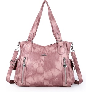 image:imageAngel Kiss Handbags for Womens TopHandle Hobo Purse Roomy Casual Shoulder Bags PU Tote Satchel Purse for Women7028pink