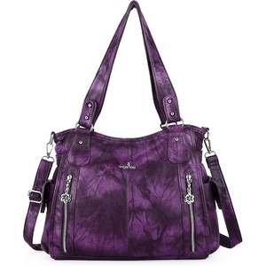 image:imageAngel Kiss Handbags for Womens TopHandle Hobo Purse Roomy Casual Shoulder Bags PU Tote Satchel Purse for Women7028purple