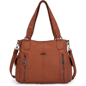 image:imageAngel Kiss Handbags for Womens TopHandle Hobo Purse Roomy Casual Shoulder Bags PU Tote Satchel Purse for WomenBrown