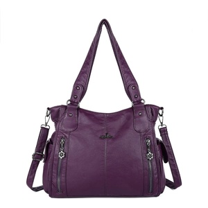 image:imageAngel Kiss Handbags for Womens TopHandle Hobo Purse Roomy Casual Shoulder Bags PU Tote Satchel Purse for WomenPurple