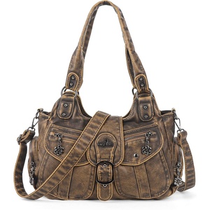 image:imageAngel Kiss Hobo Bags for Women Vegan Leather Shoulder Purses and Handbags Ladies Roomy Tote Bags Purse with Crossbody StrapDbrown
