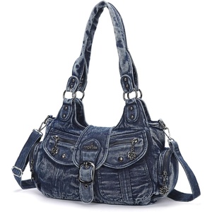 image:imageAngel Kiss Hobo Bags for Women Vegan Leather Shoulder Purses and Handbags Ladies Roomy Tote Bags Purse with Crossbody StrapDenim Blue