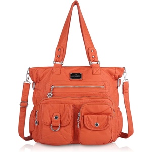 image:imageAngel Kiss Large Purses for Women Soft PU Leather Hobo Bag for Women Shoulder BagsOrange5
