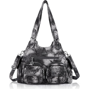 image:imageAngel Kiss Purses for Women Hobo Bag Soft PU Leather Shoulder Bag for WomenBlack Grey