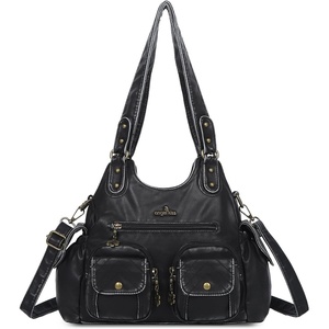 image:imageAngel Kiss Purses for Women Hobo Bag Soft PU Leather Shoulder Bag for WomenBlack801