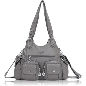image:imageAngel Kiss Purses for Women Hobo Bag Soft PU Leather Shoulder Bag for WomenGrey