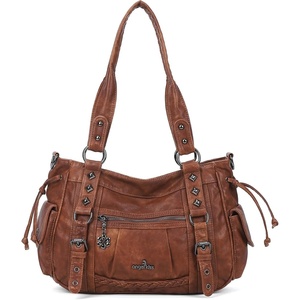 image:imageAngel Kiss Shoulder Bag For Women Multi Pocket Retro Hobo Handbags Satchel Tote BagBrown