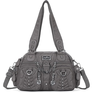 image:imageAngel Kiss Small Purse Handbag for Women Crossbody and Shoulder Bags Multipocket Soft Hobo Purses1grey